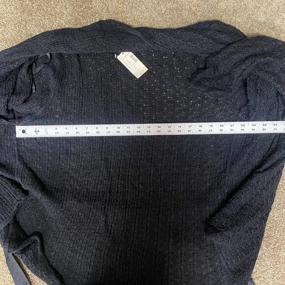 Lane Bryant Linen Blend Wrap Sweater Womens 22/24 Black Capsule Wardrobe Career - Picture 9 of 11